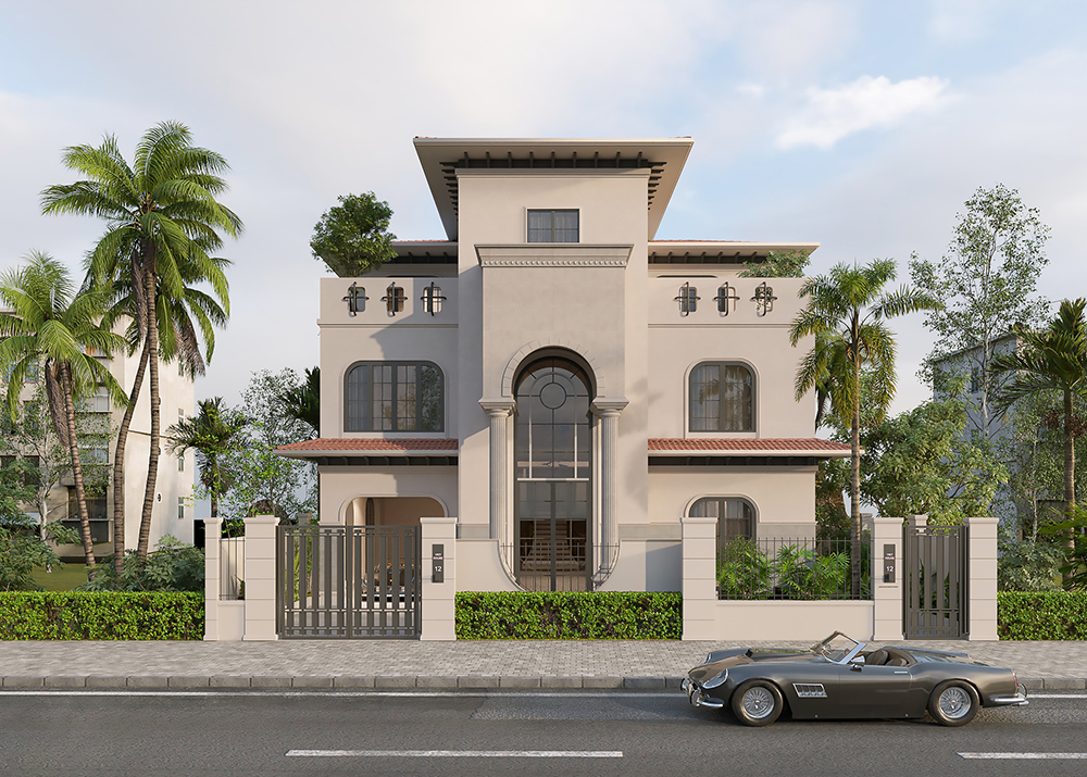 Thiết Kế Kiến Trúc Phong Cách Địa Trung Hải-250m2